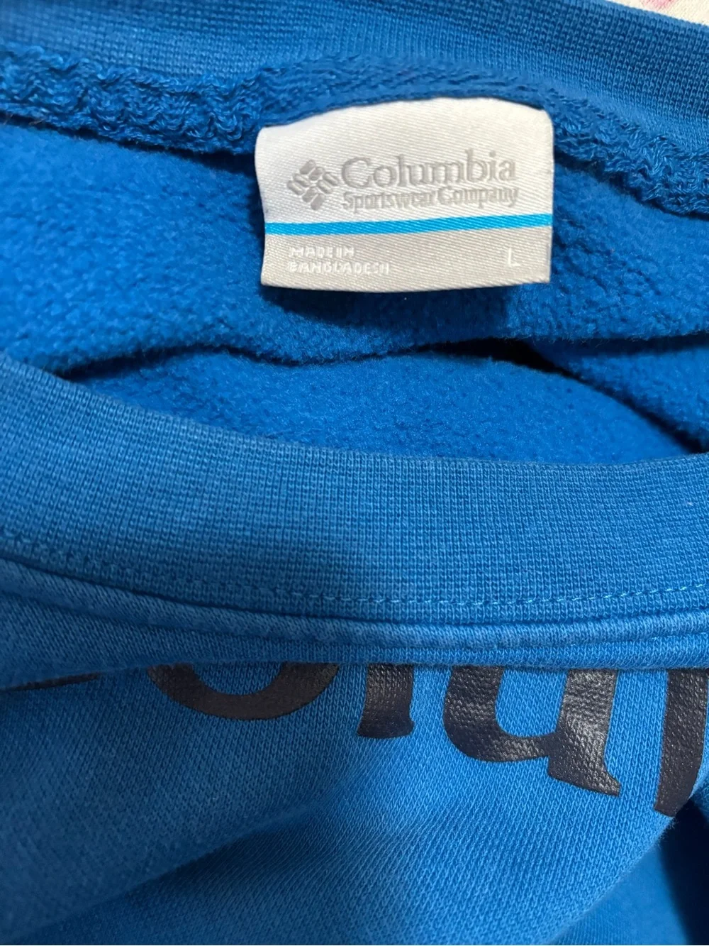 Columbia Men's Blue Logo Crewneck Sweatshirt like new